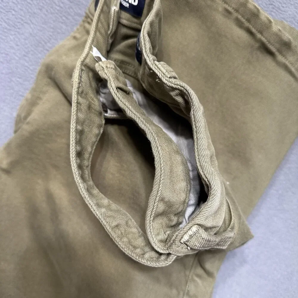 Lands End Mens 38 Square Rigger Traditional Fit Jeans Green Stretch Denim EUC